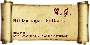 Mittermayer Gilbert névjegykártya